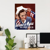 Poster Devenir infirmière (Bureau à domicile)