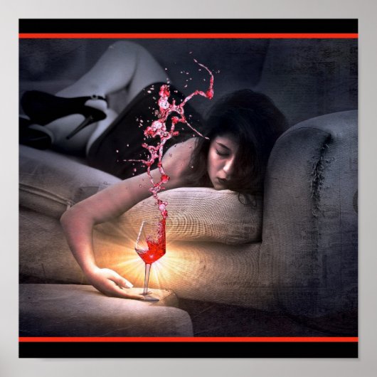 Poster Déversement de vin (Devant)