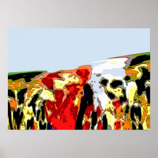 Poster "Déversement d'huile" Mer de couleurs Abstraite (Devant)