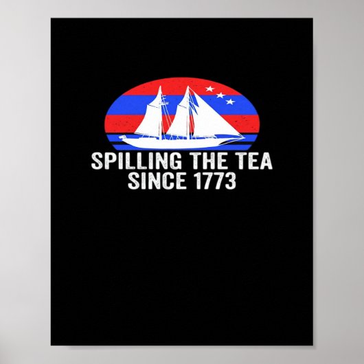 Poster Déverser Le Thé Depuis 1773 Classique (Devant)