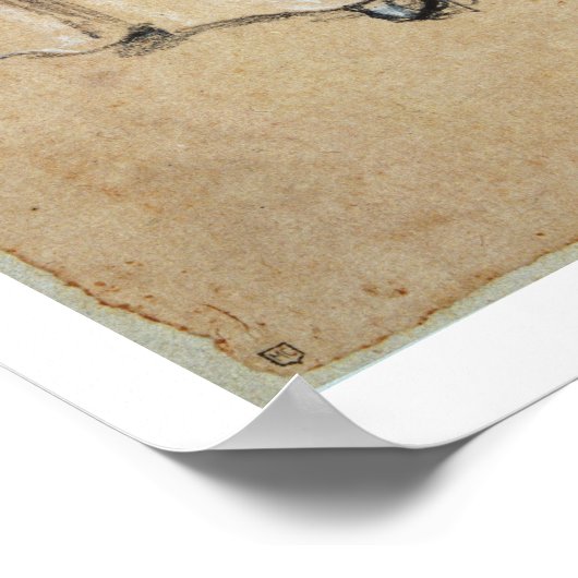 Poster Déversoir à vin avec une carte Young Man (craie) (Coin)