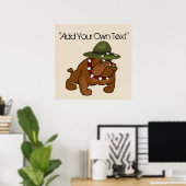 Poster Devil Bull Dog Full Body (Ajouter Votre Propre Tex (Bureau à domicile)