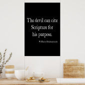 Poster Devil Cite Écriture Son Objet Shakespeare Citation (Cuisine)