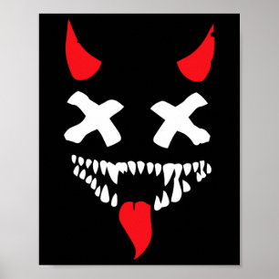 Poster Devil Visage Lazy Halloween Costume d'effroi Dépla