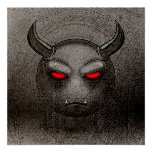 Poster Devilmoji Vintage (Devant)