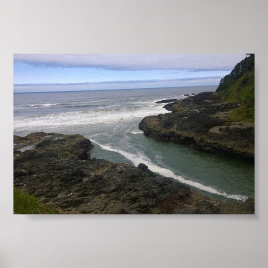 Poster Devil's Churn, cape Perpetua, OR (Devant)