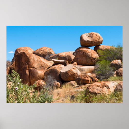 Poster Devils Marbles Territoire du Nord Australie (Devant)