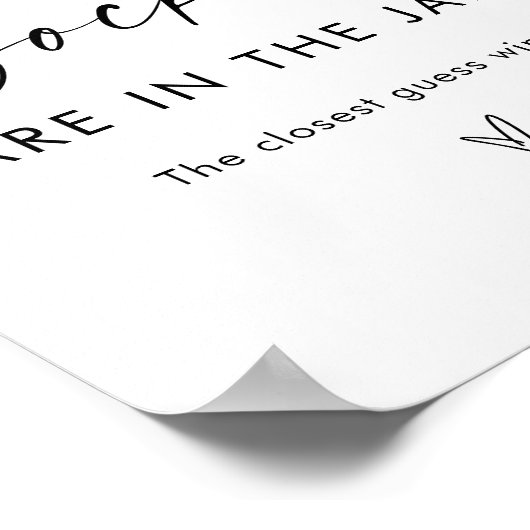 Poster Devine Combien De Chaussettes Jeu | Baby shower ne (Coin)