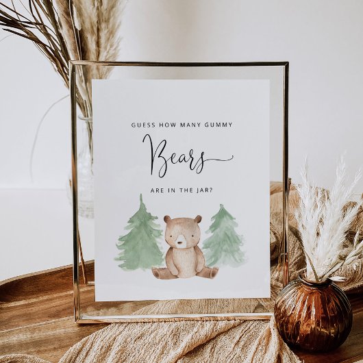 Poster Devine combien d'ours gummy sont dans le bocal