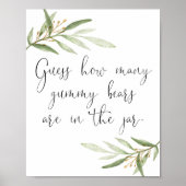 Poster Devine combien d'ours gummy sont dans le panneau d (Devant)