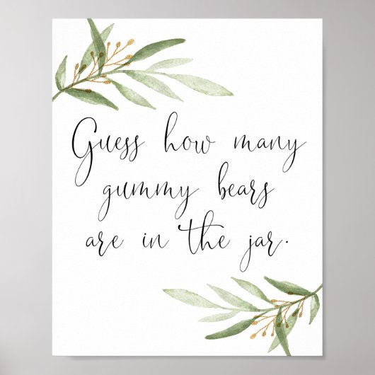 Poster Devine combien d'ours gummy sont dans le panneau d (Devant)
