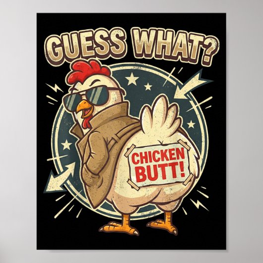 Poster Devine quoi cul de poulet (Devant)