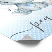 Poster Devinez combien d'arachides Baby shower d'éléphant (Coin)