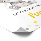 Poster Devinez combien d'arachides Baby shower d'éléphant (Coin)