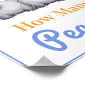 Poster Devinez combien d'arachides Baby shower Elephant T (Coin)