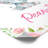 Poster Devinez combien d'arachides éléphant Baby shower j (Coin)