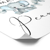 Poster Devinez combien d'arachides éléphant Baby shower j (Coin)