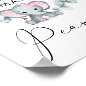 Poster Devinez combien d'arachides éléphant Baby shower j (Coin)