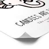 Poster Devinez combien de Baby shower d'éléphant rose mou (Coin)