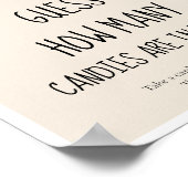 Poster Devinez combien de Baby shower tropical mignon jeu (Coin)