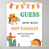 Poster Devinez combien de Baby showers Hot Tamales Fiesta (Devant)