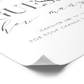 Poster Devinez combien de Baby showers Jeu Signer Feuille (Coin)