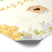 Poster Devinez combien de baisers Baby Shower abeille Bum (Coin)