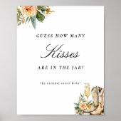 Poster Devinez combien de baisers Connexion Fête des mari (Devant)