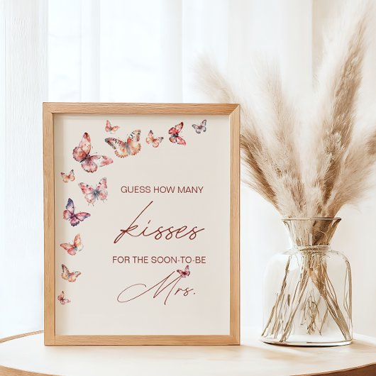 Poster Devinez combien de baisers Fête des mariées jeu pa