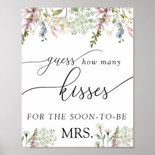 Poster Devinez combien de baisers   Fleur sauvage chic