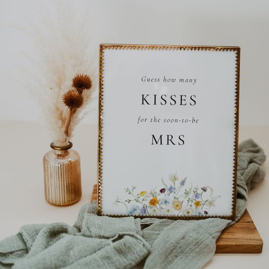 Poster Devinez combien de baisers Jeu Signe