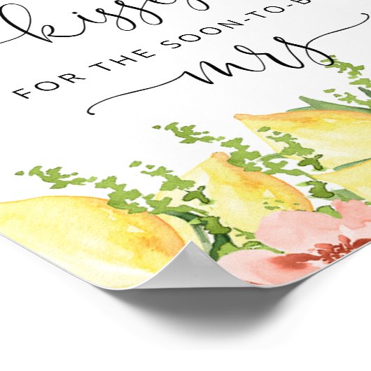 Poster Devinez combien de baisers Lemons Floral Douche Je (Coin)