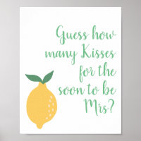 Devinez combien de baisers Mariage thème citron ja