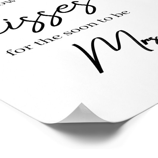 Poster Devinez combien de Baisers pour la future Mme. (Coin)