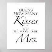 Poster Devinez combien de baisers pour le futur Mme Sign (Devant)