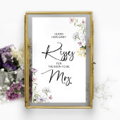 Poster Devinez combien de baisers pour le futur Mme Sign