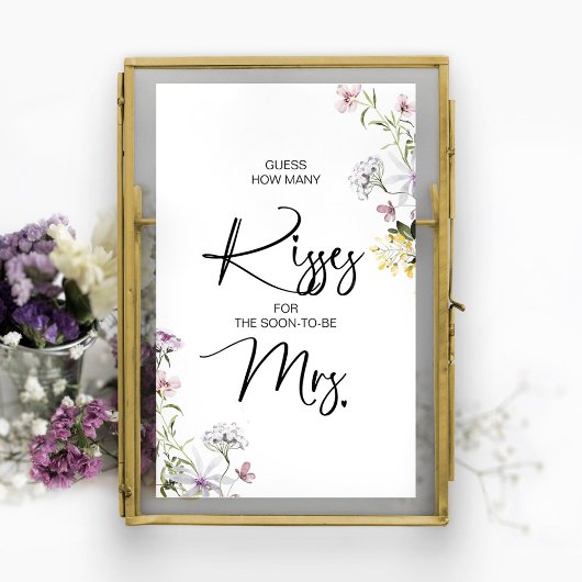 Poster Devinez combien de baisers pour le futur Mme Sign