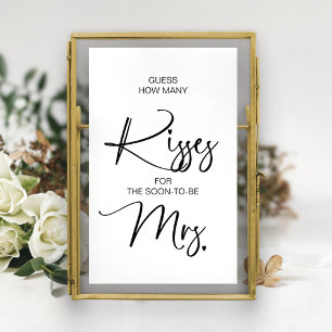 Poster Devinez combien de baisers pour le futur Mme Sign