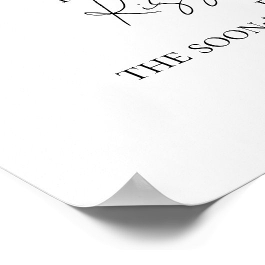 Poster Devinez combien de baisers pour le futur Mme Sign (Coin)