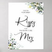 Poster Devinez combien de baisers pour le futur Mme Sign (Devant)