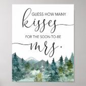 Poster Devinez combien de baisers pour les futures mariée (Devant)