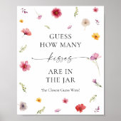 Poster Devinez combien de baisers pour une Baby Shower de (Devant)