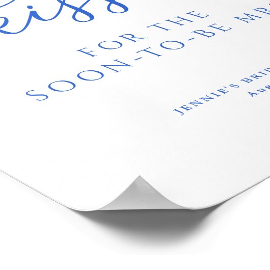 Poster Devinez combien de baisers Royal Blue Douche Jeu (Coin)