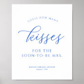 Poster Devinez combien de baisers Royal Blue Douche Jeu (Devant)