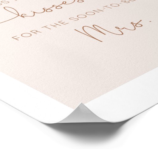 Poster Devinez combien de baisers shower de mariage d'aut (Coin)