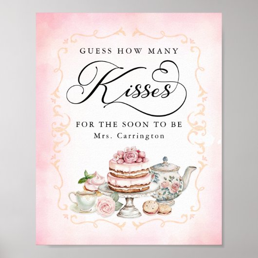 Poster Devinez combien de baisers signe de Fête des marié (Devant)