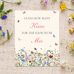 Poster Devinez combien de baisers signe Fleurs sauvages