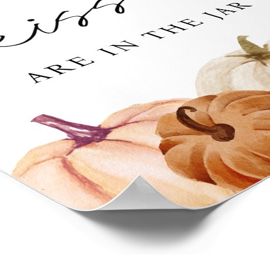 Poster Devinez combien de baisers sont dans le Citrouille (Coin)