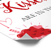 Poster Devinez combien de baisers valentine Fête des mari (Coin)