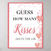 Poster Devinez combien de baisers valentine Fête des mari (Devant)